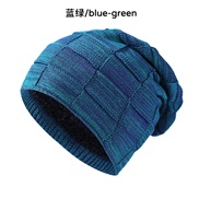 (M56-58cm)( blue  green)hat man knitting lovers style velvet hedging