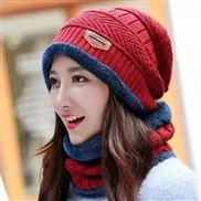 ( red)Autumn and Winter man hedging two warm knitting woolen Outdoor men hats