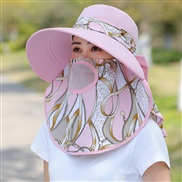 ( one size)( Pink+)spring summer sunscreen hat woman  Outdoor Shade ultraviolet-proof sun hat  big woman