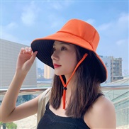 ( one size)( black +) Double surface Bucket hat woman summer day Korean style sunscreen sun hat summer big