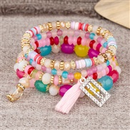 fashion noble wind concise accessories multilayer color temperament lady bracelet