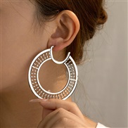 ( Gold)occidental style fashion wealthy geometry Round circle