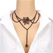 occidental style  trend personality punk wind chain  Halloween spider Metal necklace