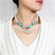 (green )occidental style retro wind Alloy eyes pendant necklace  fashion personality high woman