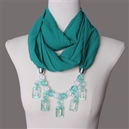 (green )Starry necklace woman four ethnic style travel shawl head