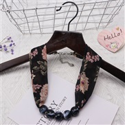 ( blue)spring trend woman print Beads Cloth necklace candy colors ornament scarves