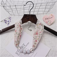 spring trend woman print Beads Cloth necklace candy colors ornament scarves