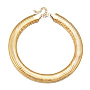 ( Gold)occidental style Collar snake chain pattern Metal necklace