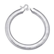 ( Silver)occidental style Collar snake chain pattern Metal necklace