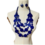 ( blue)ethnic style color multilayer tassel necklace set Africanecklace