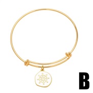 (B)occidental style brief fashion stainless steel activity bracelet samll pendantbra