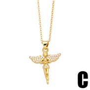 (C) cross necklace wo...