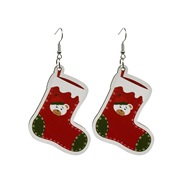 ( 1 )earrings retro christmas earrings christmas deer long Earring christmas new