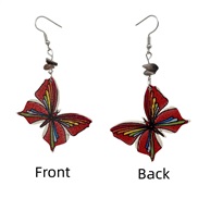 ( Oxblood red) earringsEarrings butterfly Earring Japan and Korea wind wings earring
