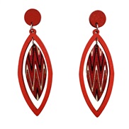 ( red) earringsEarrings exaggerating earringewelry color leaves retro Earring