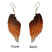( Orange) Japan and Korea earringsEarrings Earring medium wind retro wings gradual change color long earring