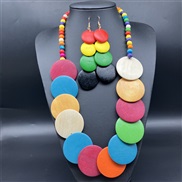 ( Color necklace) necklace earrings setnecklace Bohemia wind occidental style