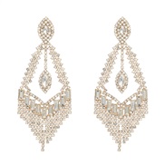 ( Gold)super claw chain occidental style earrings lady geometry tassel Earring banquet style bride