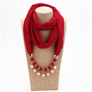 ( Burgundy)Pearl Chiffon necklace woman spring Autumn and Winter fashion spring summer woman