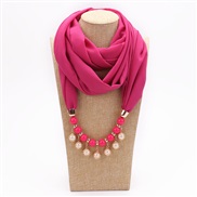 ( rose Red)Pearl Chiffon necklace woman spring Autumn and Winter fashion spring summer woman