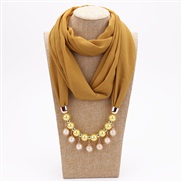 (yellow )Pearl Chiffon necklace woman spring Autumn and Winter fashion spring summer woman