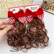 (2 red butterfly  1)bow children hair clip woman new head short children