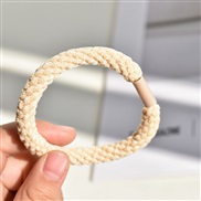(1  white) more style brief high elasticity leather girl student circle all-Purpose rope