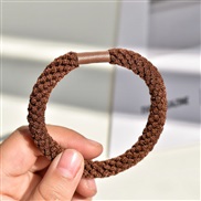 (3  Red brown) more style brief high elasticity leather girl student circle all-Purpose rope