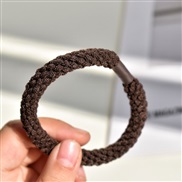 (4  Dark brown) more style brief high elasticity leather girl student circle all-Purpose rope