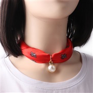 (6)Korea necklace Pearl scarves short style clavicle samll apparel fitting lady scarves