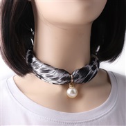 (11)Korea necklace Pearl scarves short style clavicle samll apparel fitting lady scarves