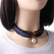 (19)Korea necklace Pearl scarves short style clavicle samll apparel fitting lady scarves