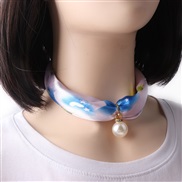 (22)Korea necklace Pearl scarves short style clavicle samll apparel fitting lady scarves