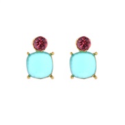 ( Color)retro color Alloy diamond Pearl earrings fashion silver ear stud samll high brief