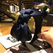 (Tibetan blue ) bow Headband woman Korean style Chiffon Cloth belt pure color Headband