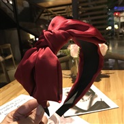 ( Burgundy) bow Headband woman Korean style Chiffon Cloth belt pure color Headband