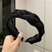 (  black) Headband belt temperament pure color twisted Headband