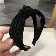 (  black)belt Headband width Headband Japan and Korea Autumn and Winter velvet brief all-Purpose high retro woman