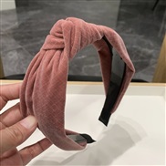 (  Pink)belt Headband width Headband Japan and Korea Autumn and Winter velvet brief all-Purpose high retro woman
