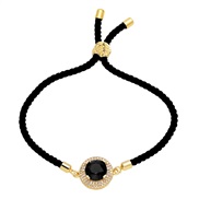 ( black)occidental style brief fashion embed color zircon bracelet samll retro high ropebrm