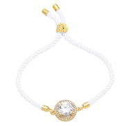( white)occidental style brief fashion embed color zircon bracelet samll retro high ropebrm