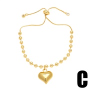 (C) brief love bracelet occidental style fashion bronzek gold beads bracelet womanbrm