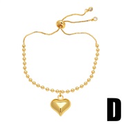 (D) brief love bracelet occidental style fashion bronzek gold beads bracelet womanbrm