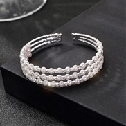 ( SilverPearl )multilayer diamond Pearl bracelet wedding fully-jewelled Pearl bangle woman