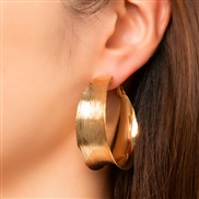 ( Gold)occidental style fashion temperament Metal earrings exaggerating three-dimensional earrings earring gift circle