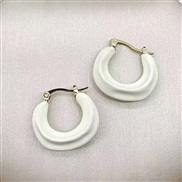 occidental style earrings brief enamel three-dimensional earrings earring gift circle