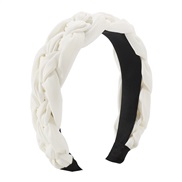 ( white)F pure color handmade weave twisted Headband  temperament width Cloth high Headband