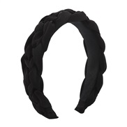 ( black)F pure color handmade weave twisted Headband  temperament width Cloth high Headband