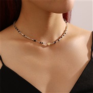 (NZ3 19heibai) occidental style beads necklace woman chain Bohemia fashion Pearl woman