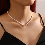 (NZ3 19baise) occidental style beads necklace woman chain Bohemia fashion Pearl woman
